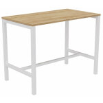 Table de réunion coworking burocolor - l. 140 x p. 80 cm - plateau chêne nebraska - pieds blanc Table de réunion coworking burocolor - l. 140 x p. 80 cm - plateau chêne nebraska - pieds blanc