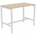 Table de réunion coworking burocolor - l. 140 x p. 80 cm - plateau chêne - pieds blanc Table de réunion coworking burocolor - l. 140 x p. 80 cm - plateau chêne - pieds blanc