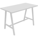 Table de r�union coworking coh�sion h. 107 x l. 160 x p. 80 cm - plateau blanc - pieds blanc
