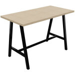 Table de r�union coworking coh�sion h. 107 x l. 160 x p. 80 cm - plateau ch�ne - pieds noir