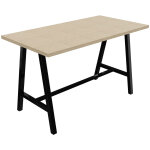 Table de r�union coworking coh�sion h. 107 x l. 180 x p. 90 cm - plateau ch�ne - pieds noir