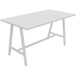 Table de r�union coworking coh�sion h. 107 x l. 200 x p. 100 cm - plateau blanc - pieds blanc