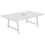 Table de réunion coworking cohésion h. 74 x l. 200 x p. 120 cm avec électrification - plateau blanc - ... Table de réunion coworking cohésion h. 74 x l. 200 x p. 120 cm avec électrification - plateau blanc - ...