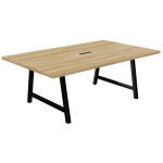 Table de r�union coworking coh�sion h. 74 x l. 200 x p. 120 cm avec �lectrification + prise t - plateau ...