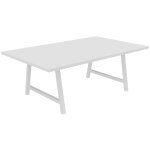 Table de réunion coworking cohésion h. 74 x l. 200 x p. 120 cm - plateau blanc - pieds blanc Table de réunion coworking cohésion h. 74 x l. 200 x p. 120 cm - plateau blanc - pieds blanc