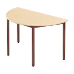 Table de réunion modulable 1 / 2 rond - l. 120 x p. 60 cm - plateau erable - pieds brun Table de réunion modulable 1 / 2 rond - l. 120 x p. 60 cm - plateau erable - pieds brun
