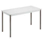 Table de r�union modulable rectangle - l. 120 x p. 60 cm - plateau gris - pieds gris