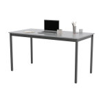Table de r�union modulable rectangle - l. 140 x p. 70 cm - plateau gris - pieds gris