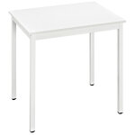 Table de r�union modulable rectangle - l. 70 x p. 60 cm - plateau blanc - pieds blanc