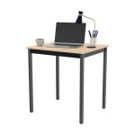 Table de runion modulable rectangle - l. 70 x p. 60 cm - plateau erable - pieds gris