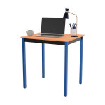 Table de r�union modulable rectangle - l. 70 x p. 60 cm - plateau h�tre - pieds bleu