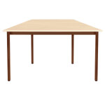 Table de runion modulable trapze - l. 120 x p. 60 cm - plateau erable - pieds brun