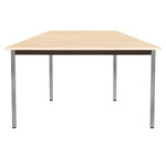 Table de runion modulable trapze - l. 120 x p. 60 cm - plateau erable - pieds gris