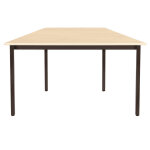 Table de runion modulable trapze - l. 120 x p. 60 cm - plateau erable - pieds noir