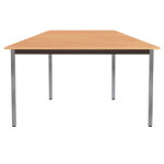 Table de r�union modulable trap�ze - l. 120 x p. 60 cm - plateau h�tre - pieds gris