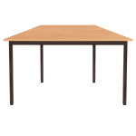 Table de r�union modulable trap�ze - l. 120 x p. 60 cm - plateau h�tre - pieds noir