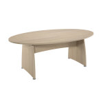 Table de réunion ovale l. 200 x p. 120 cm - plateau et pieds pleins chêne Table de réunion ovale l. 200 x p. 120 cm - plateau et pieds pleins chêne