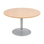 Table de runion ronde 120cm pure - chne pieds aluminium
