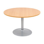 Table de runion ronde 120cm pure - htre pied aluminium