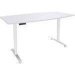 Table de r�union tonneau actual r�glage �lectrique en hauteur - l. 200 x p. 100 cm - plateau blanc - ...