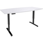 Table de r�union tonneau actual r�glage �lectrique en hauteur - l. 200 x p. 100 cm - plateau blanc - ...