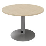 Table ronde 100 cm - pitement tulipe aluminium - plateau chne