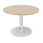 Table ronde 100 cm - pitement tulipe blanc - plateau chne
