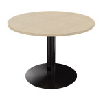 Table ronde 100 cm - pitement tulipe noir - plateau chne
