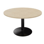 Table ronde 120 cm - pitement tulipe noir - plateau chne