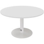 Table ronde 120 cm - pitement tulipe et plateau blanc