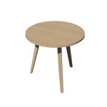 Table ronde halden � 80 cm - plateau ch�ne - pieds bois ch�ne