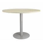 Table ronde de runion eminence -  100 cm - plateau chne canadien - pied aluminium