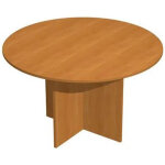 Table ronde de runion pronto 120 cm - pied croix - aulne