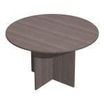 Table ronde de runion pronto 120 cm - pied croix - cendre