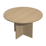 Table ronde de runion pronto 120 cm - pied croix - chne