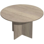 Table ronde de runion pronto 120 cm - pied croix - chne canadien