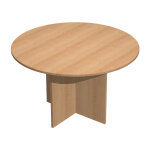 Table ronde de runion pronto 120 cm - pied croix - htre
