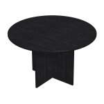 Table ronde de runion pronto 120 cm - pied croix - noir