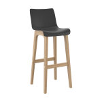 Tabouret haut amalrik h. 102 cm pieds chêne massif - noir Tabouret haut amalrik h. 102 cm pieds chêne massif - noir