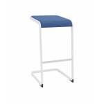 Tabouret haut c - stool - assise tapisse bleue