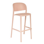 Tabouret haut d'extérieur lucia en polypropylène recyclable - rose Tabouret haut d'extérieur lucia en polypropylène recyclable - rose