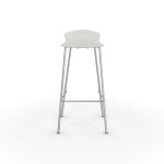 Tabouret haut de restauration fingal - assise polypropyl�ne blanc
