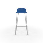 Tabouret haut de restauration fingal - assise polypropylène bleu Tabouret haut de restauration fingal - assise polypropylène bleu