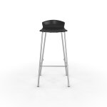 Tabouret haut de restauration fingal - assise polypropyl�ne noir