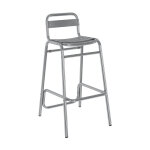 Tabouret haut restauration lorraine - inox