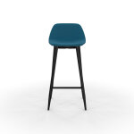 Tabouret must - piètement acier noir - assise tissu 100% polyester bleu Tabouret must - piètement acier noir - assise tissu 100% polyester bleu
