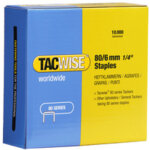 Tacwise agrafes 80 / 16 mm galvanises, 10. 000 pices