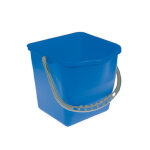 Thomas seau de lavage en plastique 15 l bleu avec anse pour chariots
