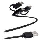 Tnb câble usb - a de recharge 3 en 1 - adaptateur micro usb - usb - c et lightning apple - 1, 5 m - chargement ... Tnb câble usb - a de recharge 3 en 1 - adaptateur micro usb - usb - c et lightning apple - 1, 5 m - chargement ...