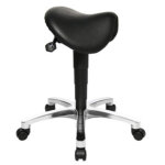 Tabouret 'bonanza', cuir v�ritable, noir